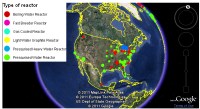 nuclear reactors mapped